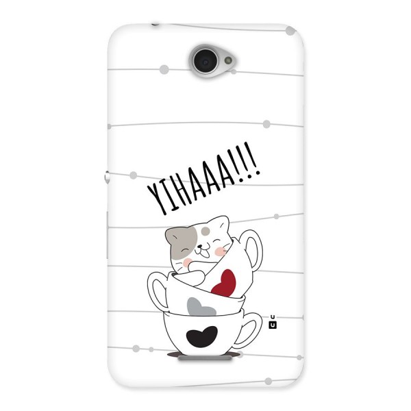 Cute Cat Cup Back Case for Xperia E4