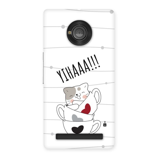 Cute Cat Cup Back Case for Yuphoria