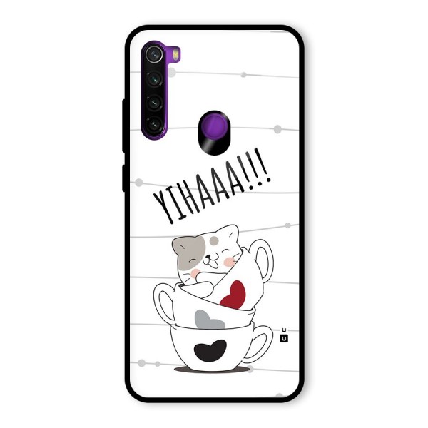 Cute Cat Cup Glass Back Case for Redmi Note 8