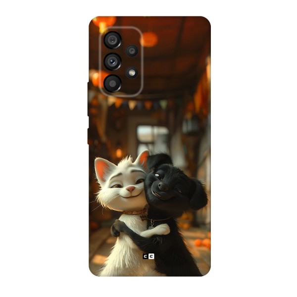 Cute Cat Dog Back Case for Galaxy A53 5G