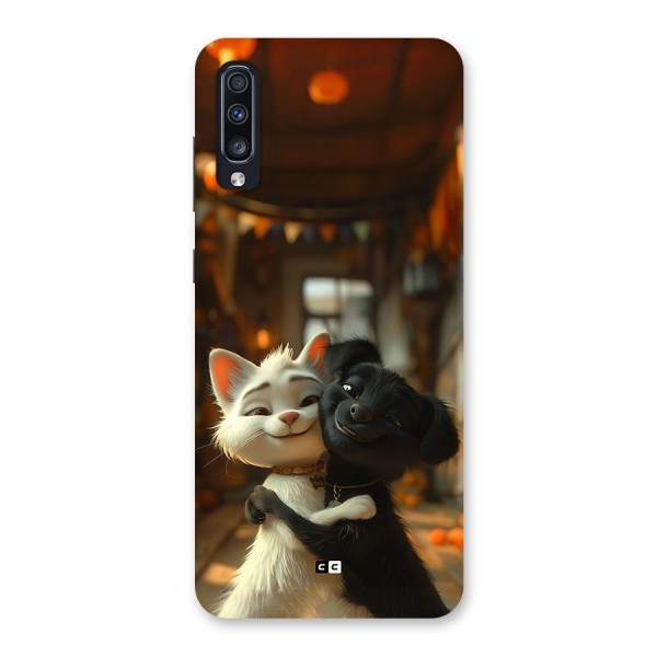 Cute Cat Dog Back Case for Galaxy A70