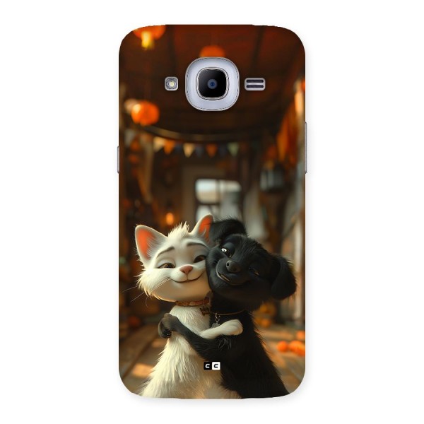 Cute Cat Dog Back Case for Galaxy J2 2016