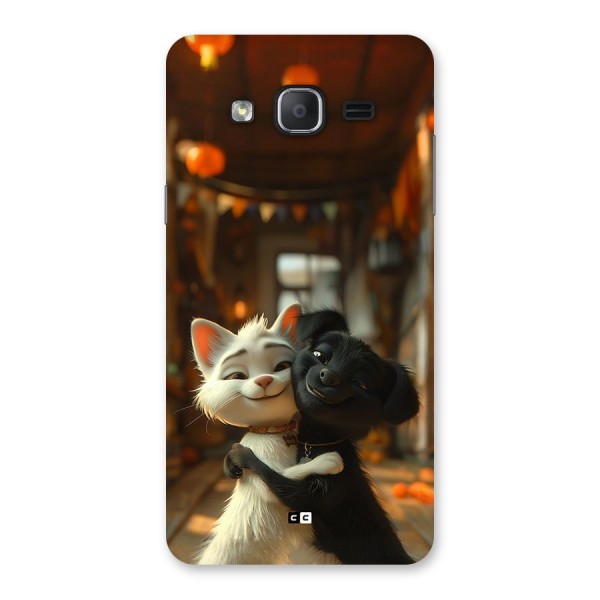 Cute Cat Dog Back Case for Galaxy On7 Pro