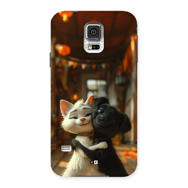 Cute Cat Dog Back Case for Galaxy S5