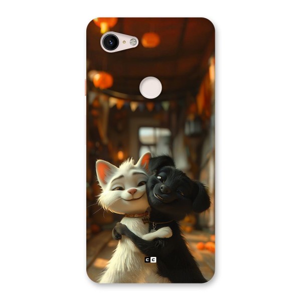 Cute Cat Dog Back Case for Google Pixel 3 XL