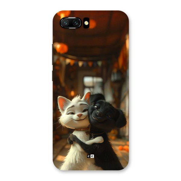 Cute Cat Dog Back Case for Honor 10