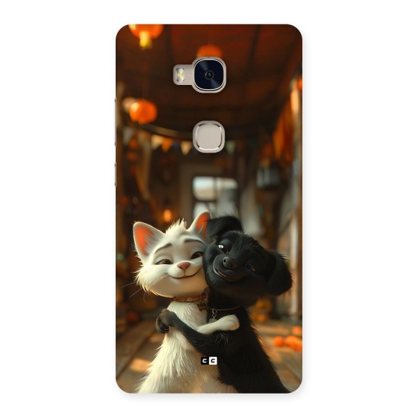 Cute Cat Dog Back Case for Honor 5X