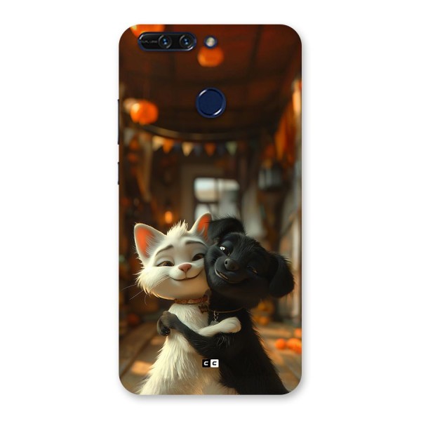 Cute Cat Dog Back Case for Honor 8 Pro