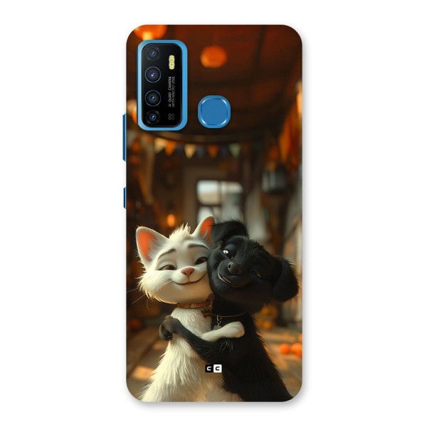 Cute Cat Dog Back Case for Infinix Hot 9