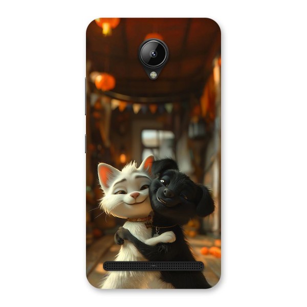 Cute Cat Dog Back Case for Lenovo C2