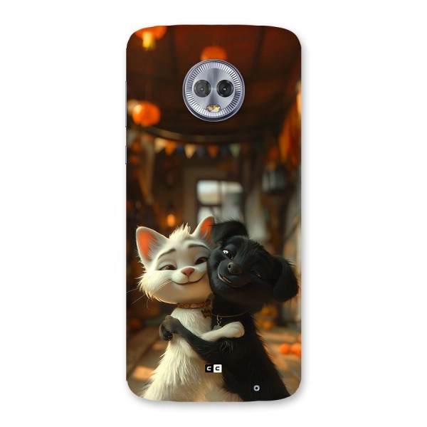 Cute Cat Dog Back Case for Moto G6 Plus