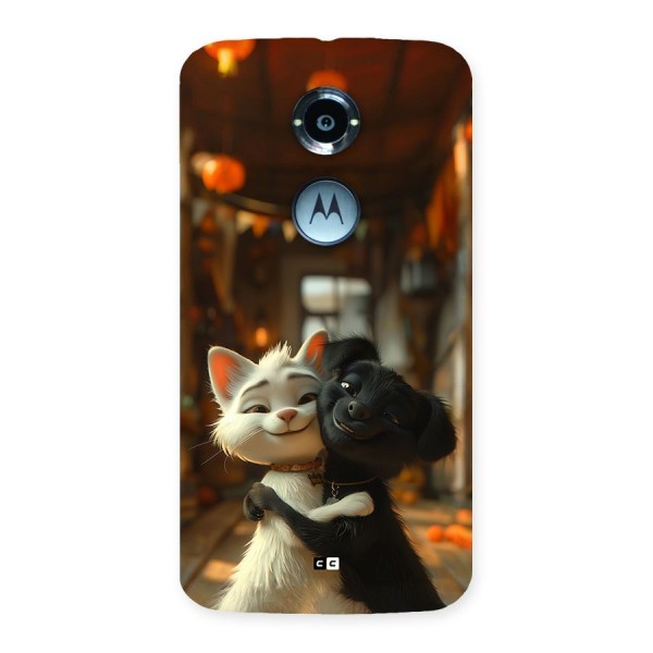 Cute Cat Dog Back Case for Moto X2