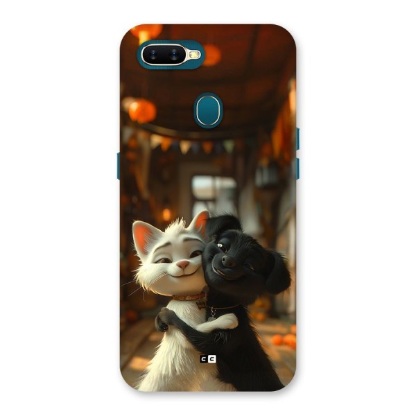 Cute Cat Dog Back Case for Oppo A7