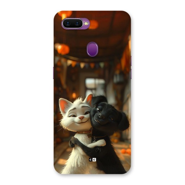 Cute Cat Dog Back Case for Oppo F9