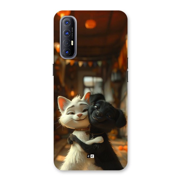 Cute Cat Dog Back Case for Oppo Reno3 Pro