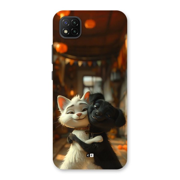 Cute Cat Dog Back Case for Poco C3