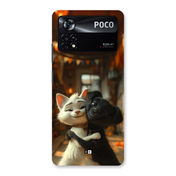 Cute Cat Dog Back Case for Poco X4 Pro 5G