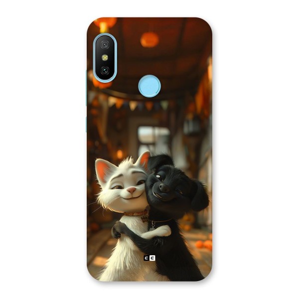 Cute Cat Dog Back Case for Redmi 6 Pro