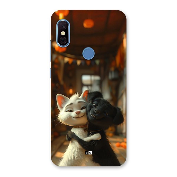 Cute Cat Dog Back Case for Redmi Note 6 Pro