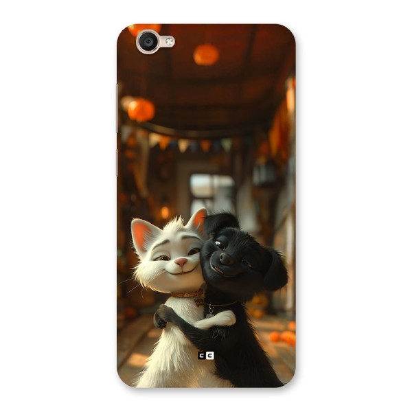 Cute Cat Dog Back Case for Vivo Y55