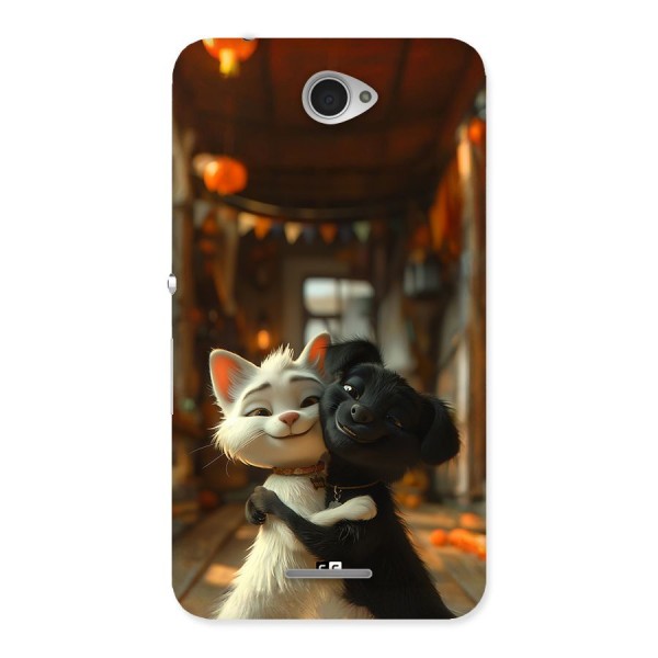 Cute Cat Dog Back Case for Xperia E4
