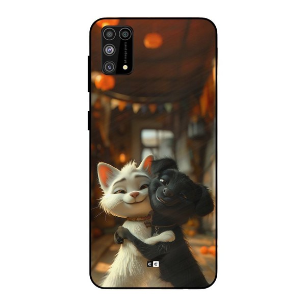 Cute Cat Dog Metal Back Case for Galaxy F41