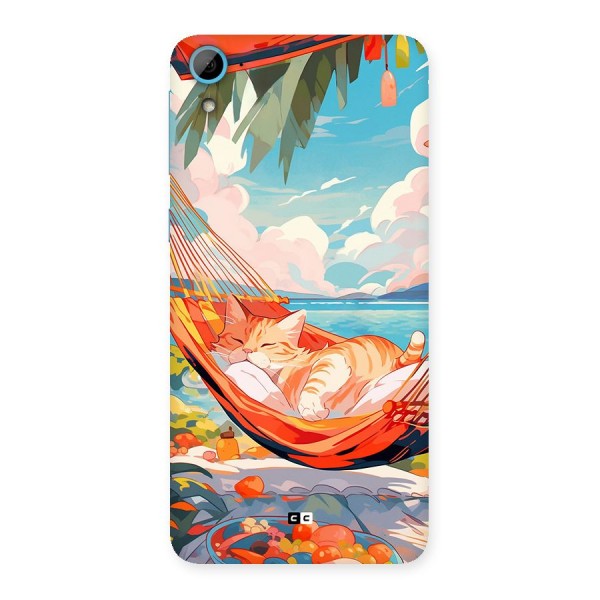 Cute Cat On Beach Back Case for Desire 826