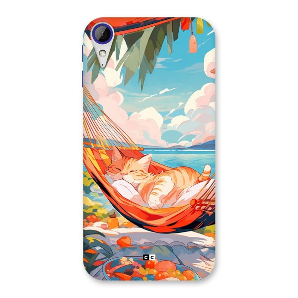 Cute Cat On Beach Back Case for Desire 830
