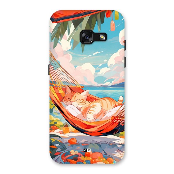 Cute Cat On Beach Back Case for Galaxy A3 (2017)