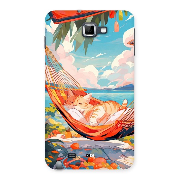 Cute Cat On Beach Back Case for Galaxy Note