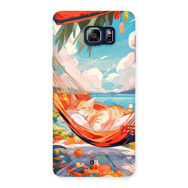 Cute Cat On Beach Back Case for Galaxy Note 5