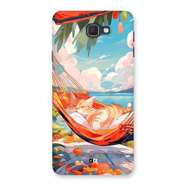 Cute Cat On Beach Back Case for Galaxy On7 2016