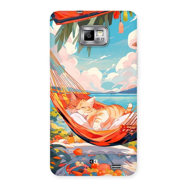 Cute Cat On Beach Back Case for Galaxy S2