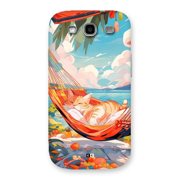 Cute Cat On Beach Back Case for Galaxy S3
