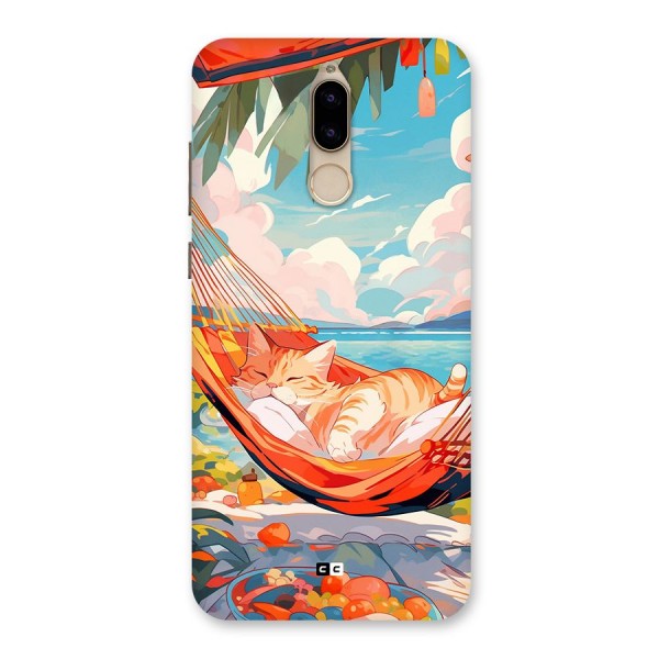 Cute Cat On Beach Back Case for Honor 9i