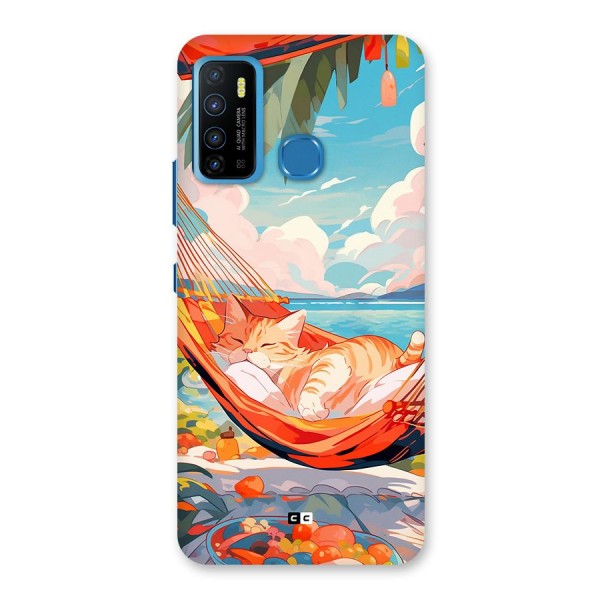 Cute Cat On Beach Back Case for Infinix Hot 9