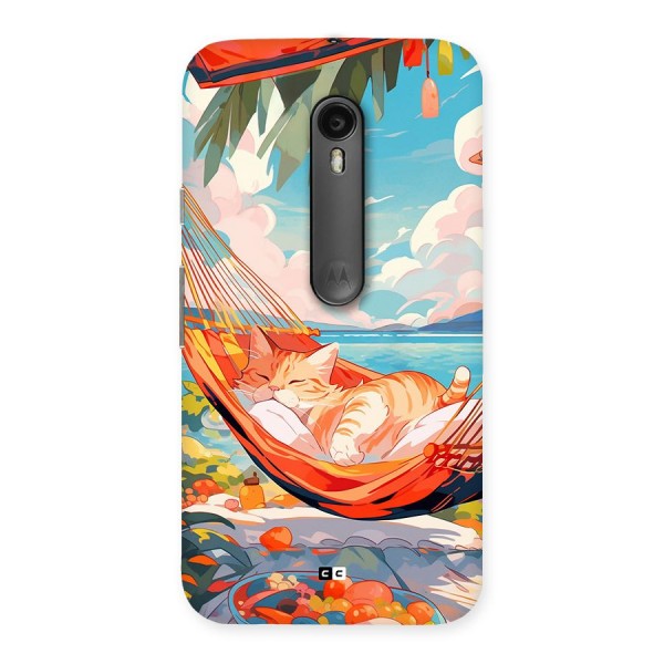 Cute Cat On Beach Back Case for Moto G3