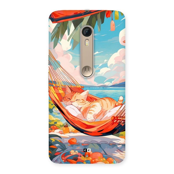 Cute Cat On Beach Back Case for Moto X Style