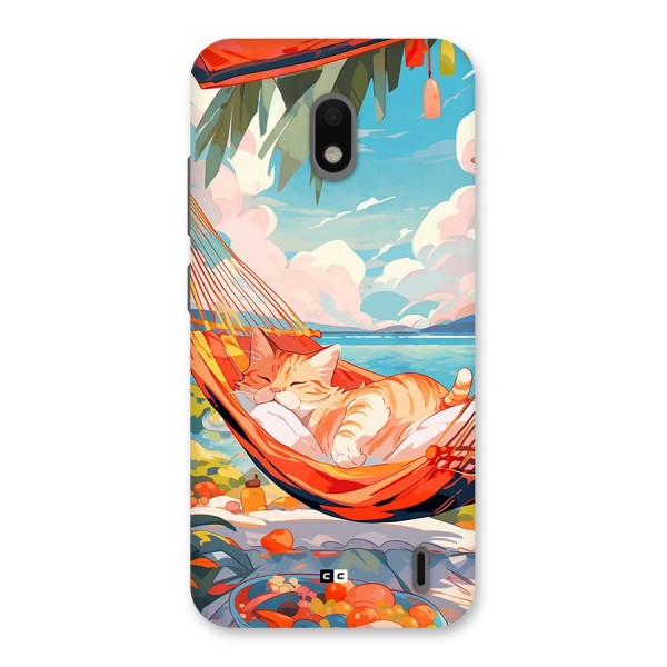 Cute Cat On Beach Back Case for Nokia 2.2
