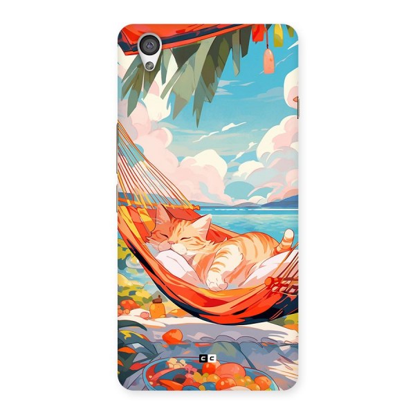 Cute Cat On Beach Back Case for OnePlus X
