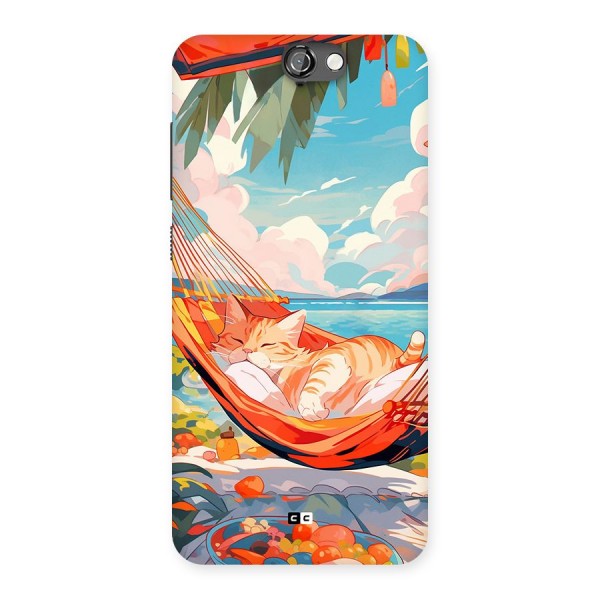 Cute Cat On Beach Back Case for One A9