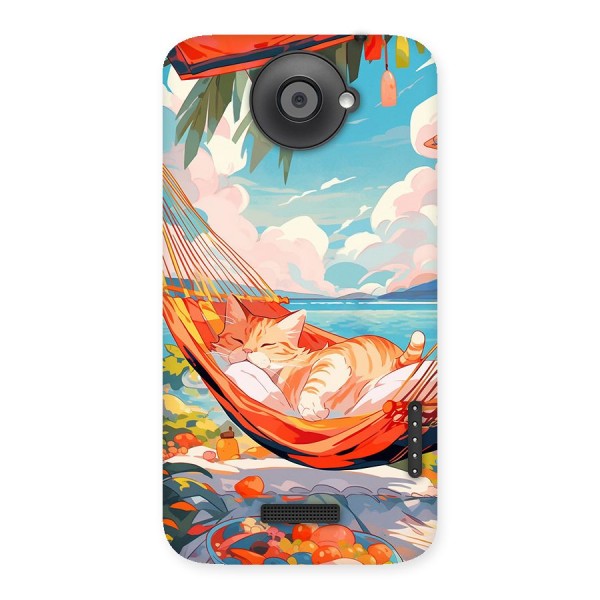 Cute Cat On Beach Back Case for One X