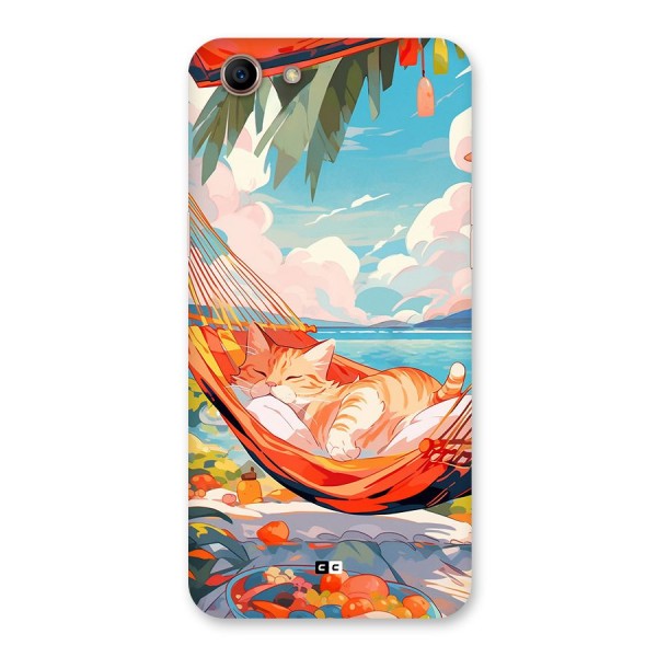 Cute Cat On Beach Back Case for Oppo A83 (2018)