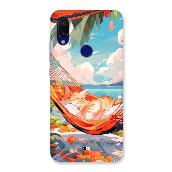 Cute Cat On Beach Back Case for Redmi 7