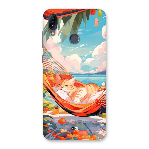 Cute Cat On Beach Back Case for Zenfone Max M2