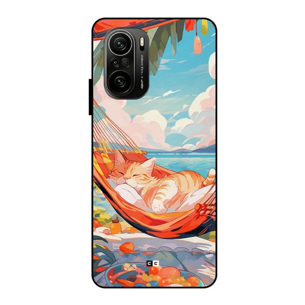 Cute Cat On Beach Metal Back Case for Mi 11X Pro