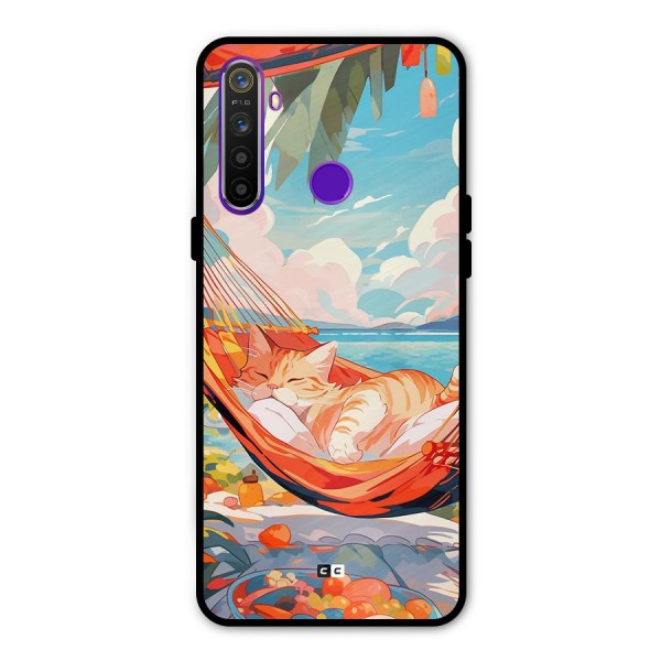 Cute Cat On Beach Metal Back Case for Realme 5