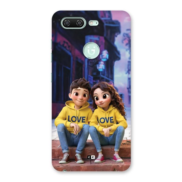 Cute Couple Sitting Back Case for Gionee S10