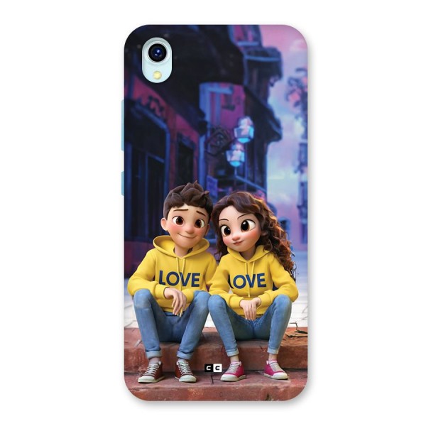 Cute Couple Sitting Back Case for Vivo Y1s