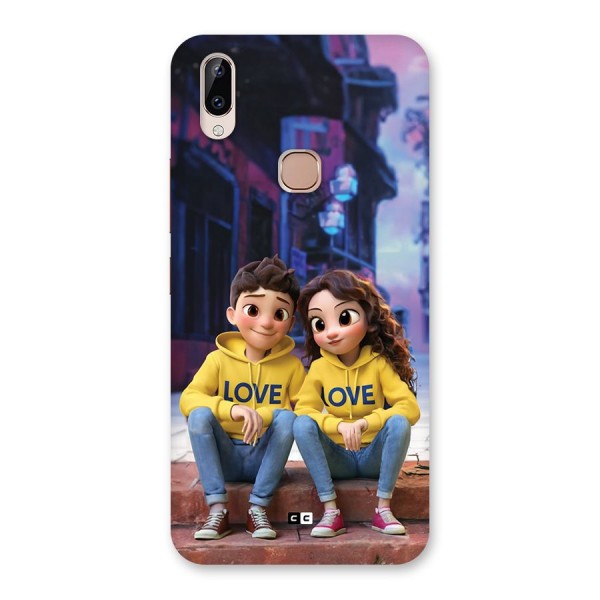 Cute Couple Sitting Back Case for Vivo Y83 Pro